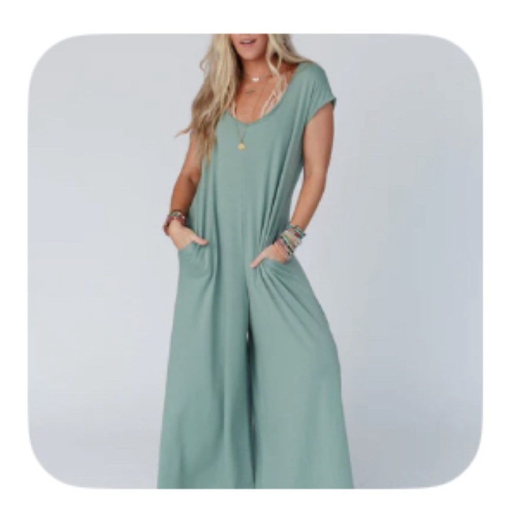 023 - Three Bird Nest - Daphne Scoop Neck Jumpsuit - NWOT